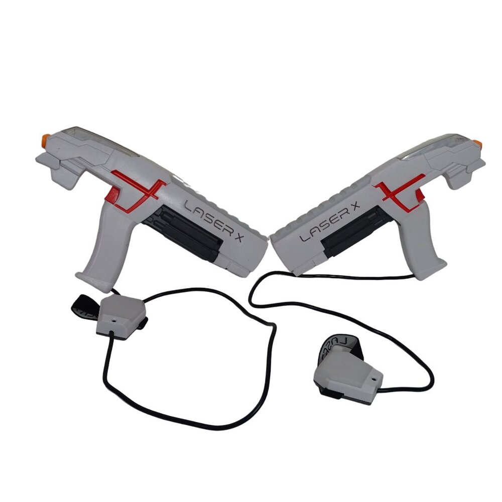 Set of 2 Player Laser X Laser Tag Gaming Set with Blasters and Arm Receivers